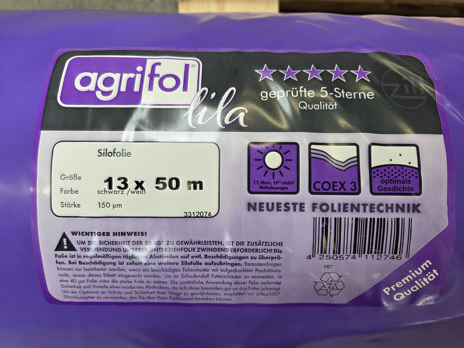 Agrifol landbouwfolie 13x50m (150my) - foto's 2