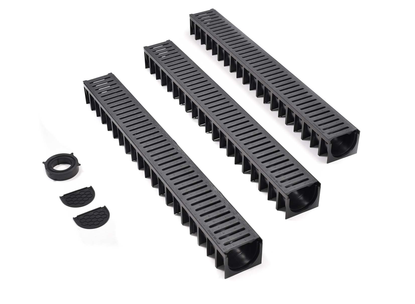 3x HDPE Lijngoot zwart