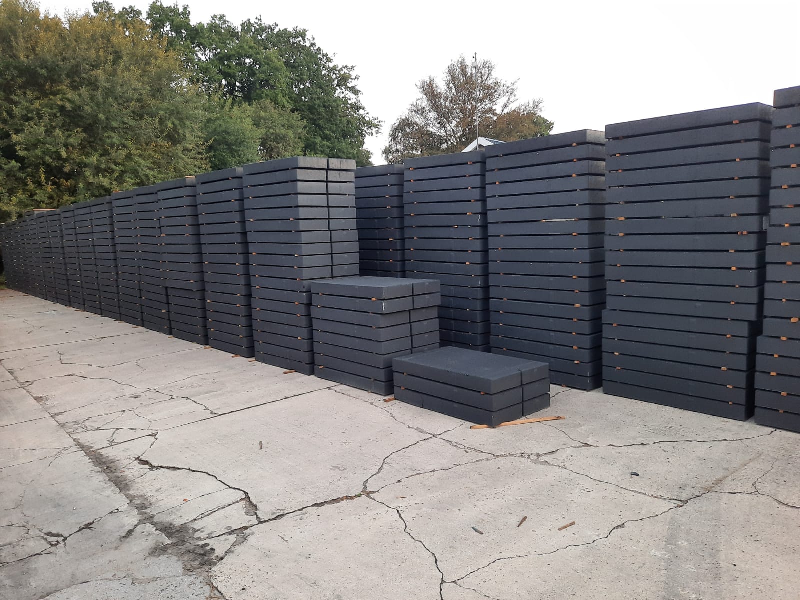 Betonplaat 120x80x12cm - Antraciet - foto's 2