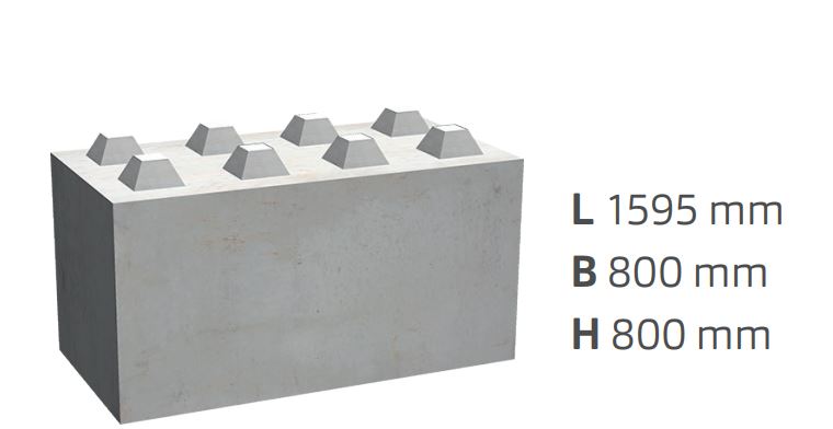Megablok beton 160x80x80cm - foto's 2